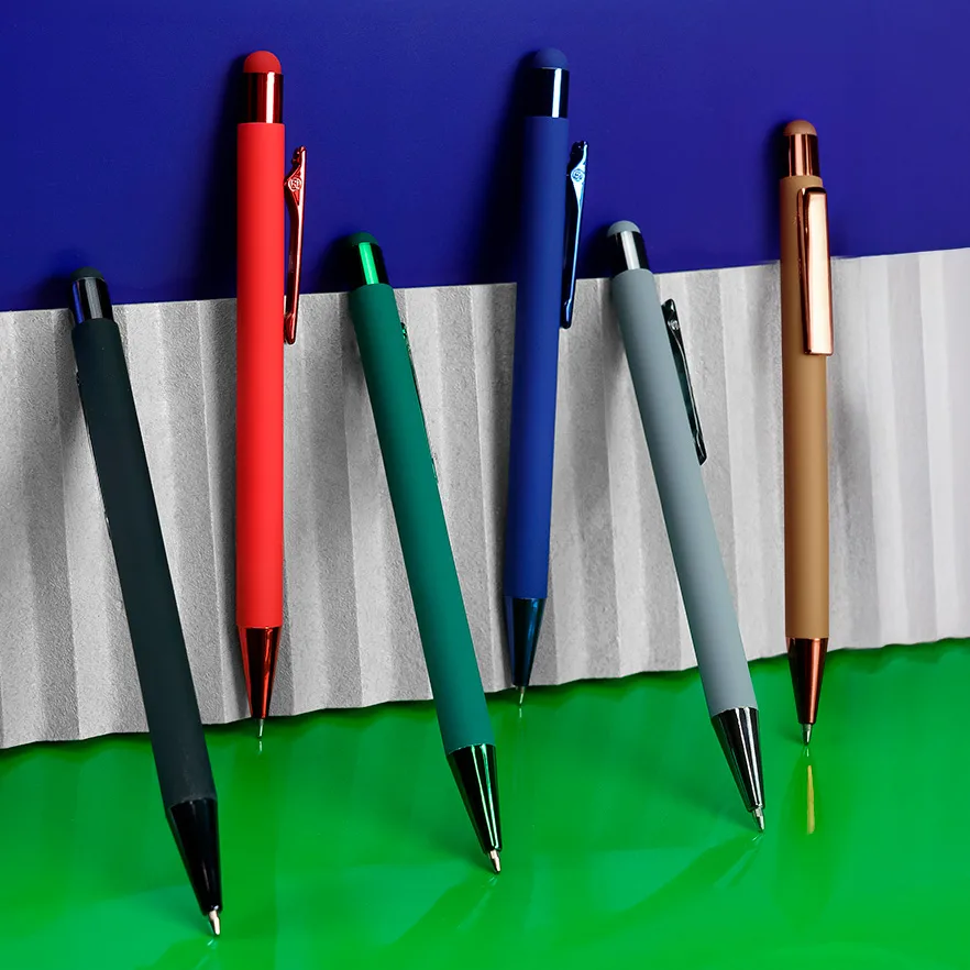 Ручка шариковая FACTOR COLOR со стилусом, зеленый