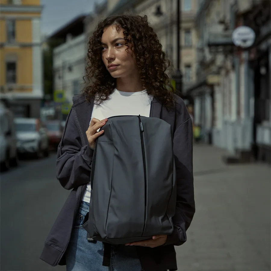 Рюкзак водостойкий "Go", белый, 41 х 29 х15,5 см, 90% полиуретан 10%полиэстер, белый