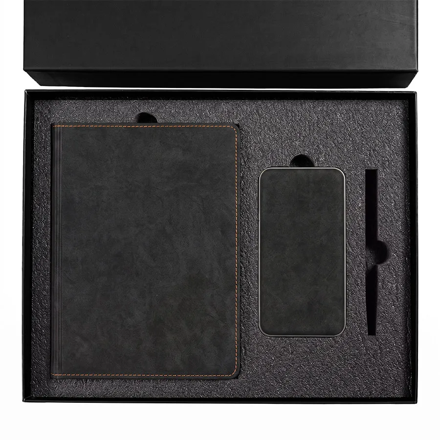 Набор подарочный EMBER: ежедневник и power bank в коробке с ложементом, черный