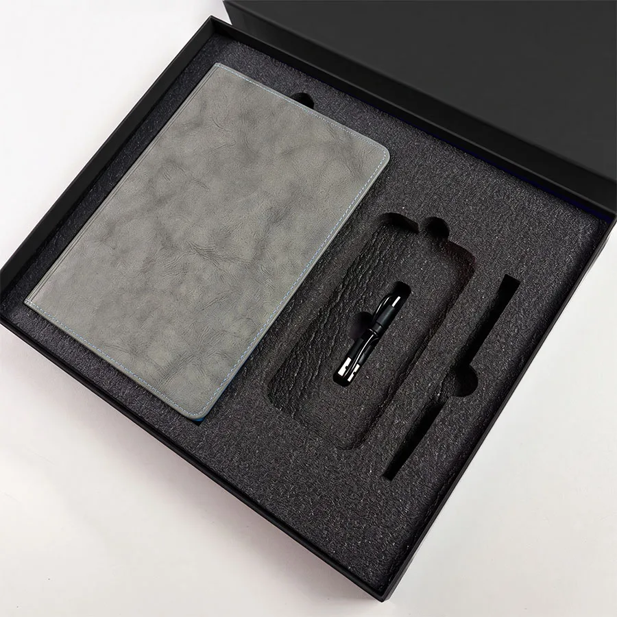 Набор подарочный EMBER: ежедневник и power bank в коробке с ложементом, серый