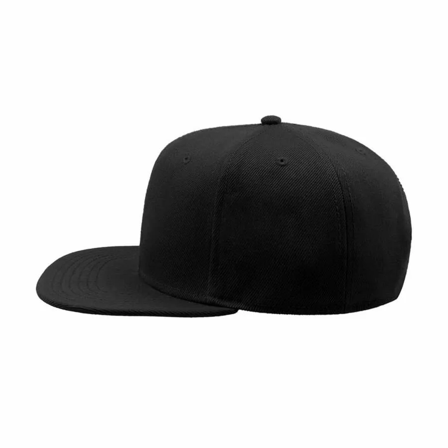 Бейсболка SNAP BACK, 6 клиньев, пластиковая застежка, черный
