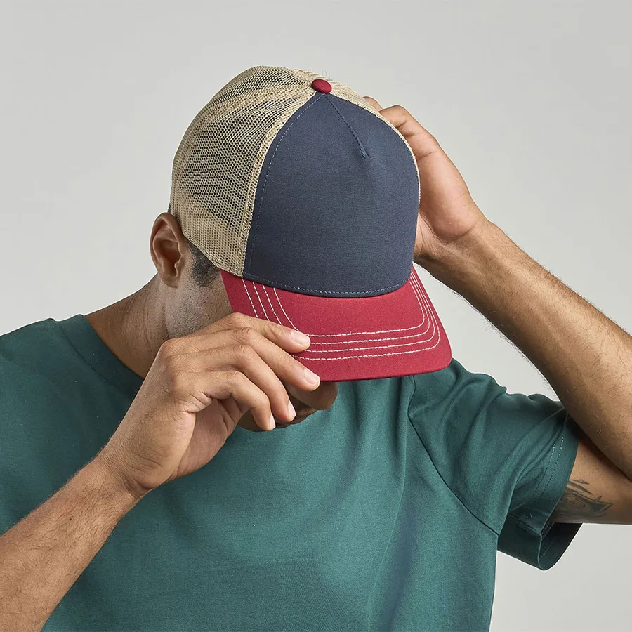 Бейсболка RAPPER CANVAS-S, 5 клиньев, пластиковая застёжка, серый, черный