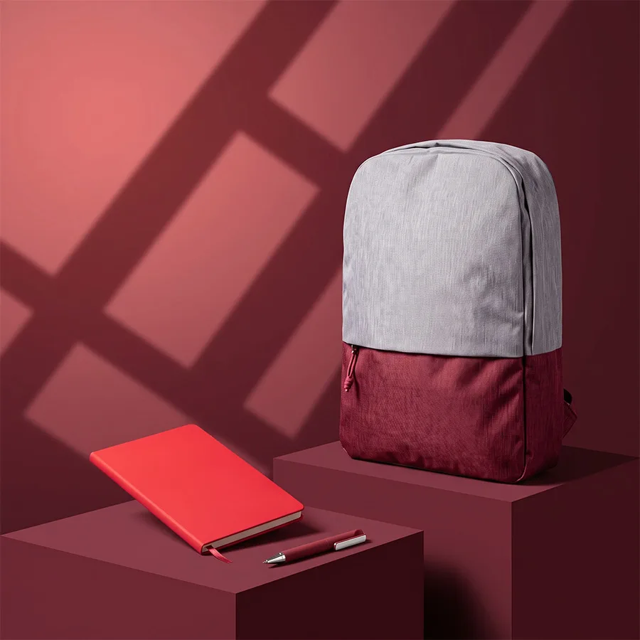 Подарочный набор READYPACK: рюкзак, ручка, блокнот, красный, красный