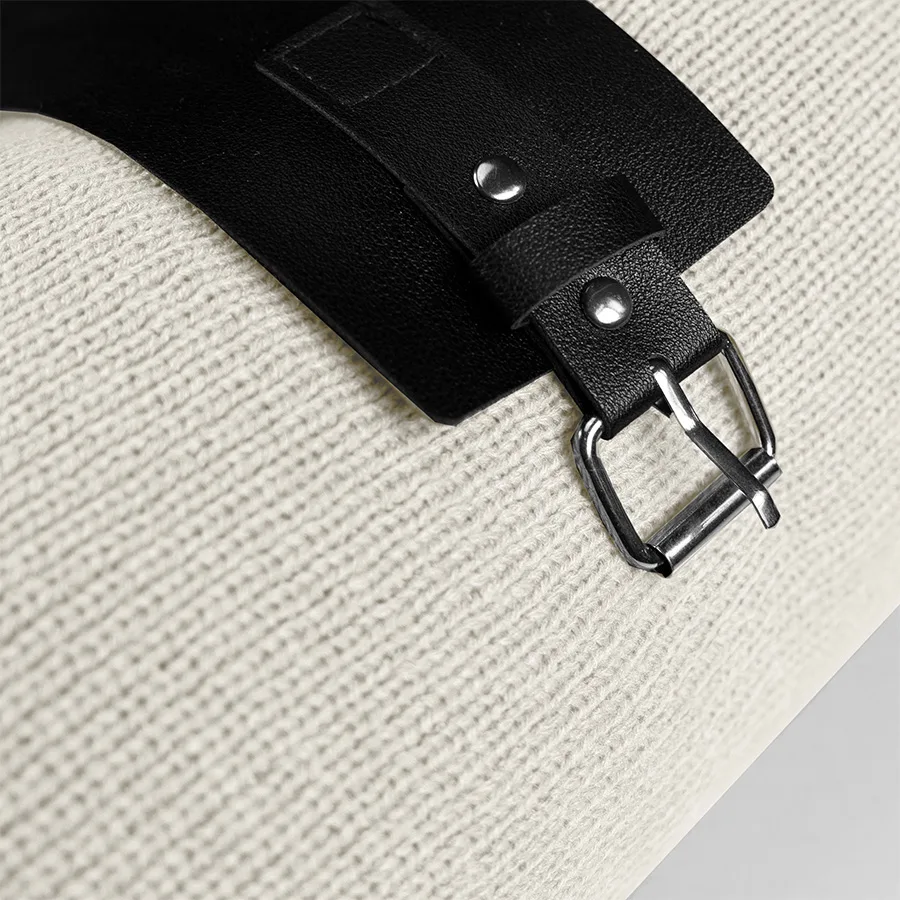 Плед  "Belt"; белый; 130 х 180 см; 100% акрил, с поясом, белый