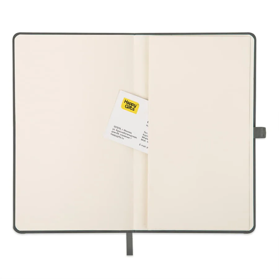 Ежедневник недатированный HAMILTON, A5, белый, кремовый блок, темно-серый