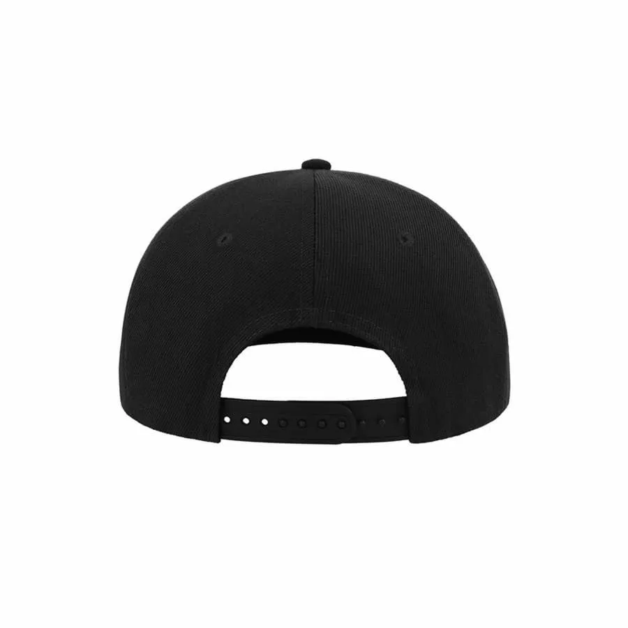 Бейсболка SNAP BACK, 6 клиньев, пластиковая застежка, черный, серый
