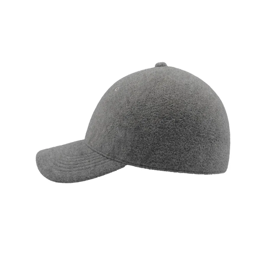 Бейсболка UNI-CAP POLARFLEECE, без панелей и швов, без застежки, серый
