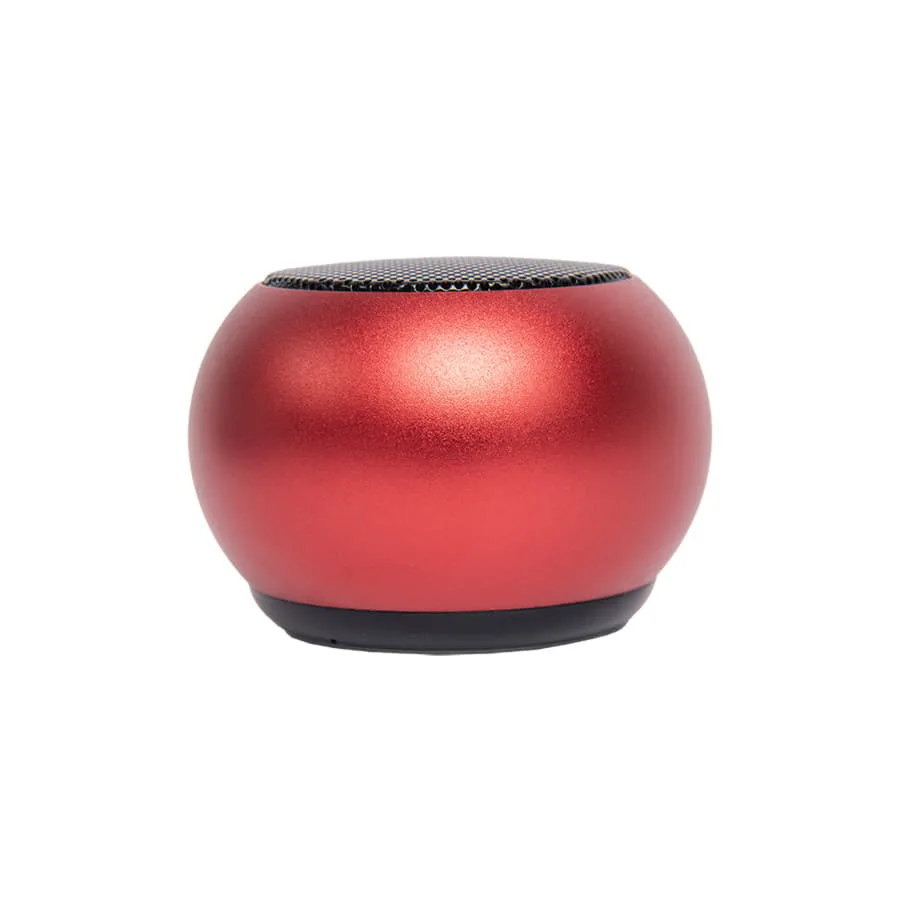 Портативная mini Bluetooth-колонка Sound Burger "Ellipse" серебро, ярко-красный