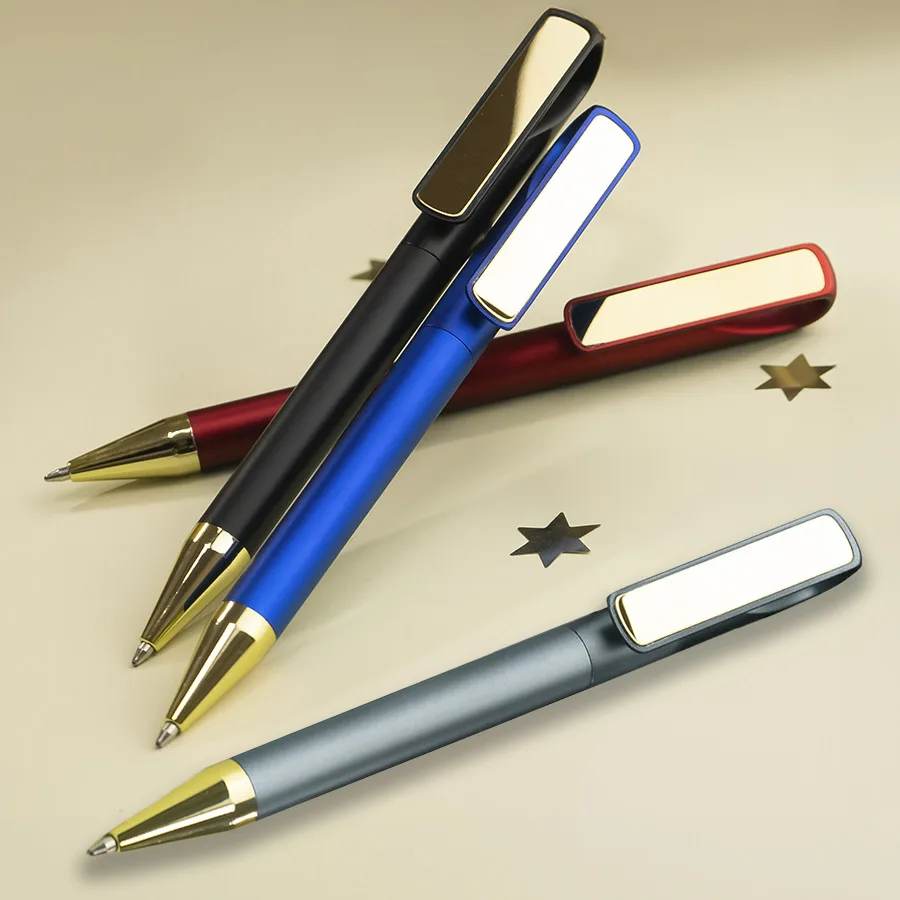 Ручка шариковая GLOSSY GOLD, серебристый, золотистый