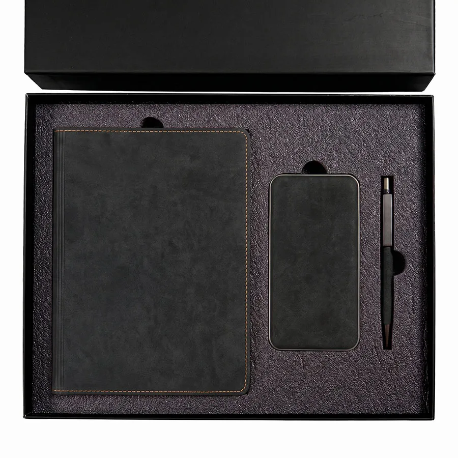 Набор подарочный EMBER: ежедневник и power bank в коробке с ложементом, черный