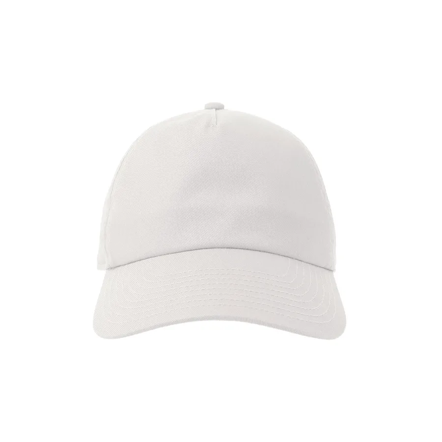 Бейсболка DAD HAT-S, 5 клиньев, металлическая застежка, белый