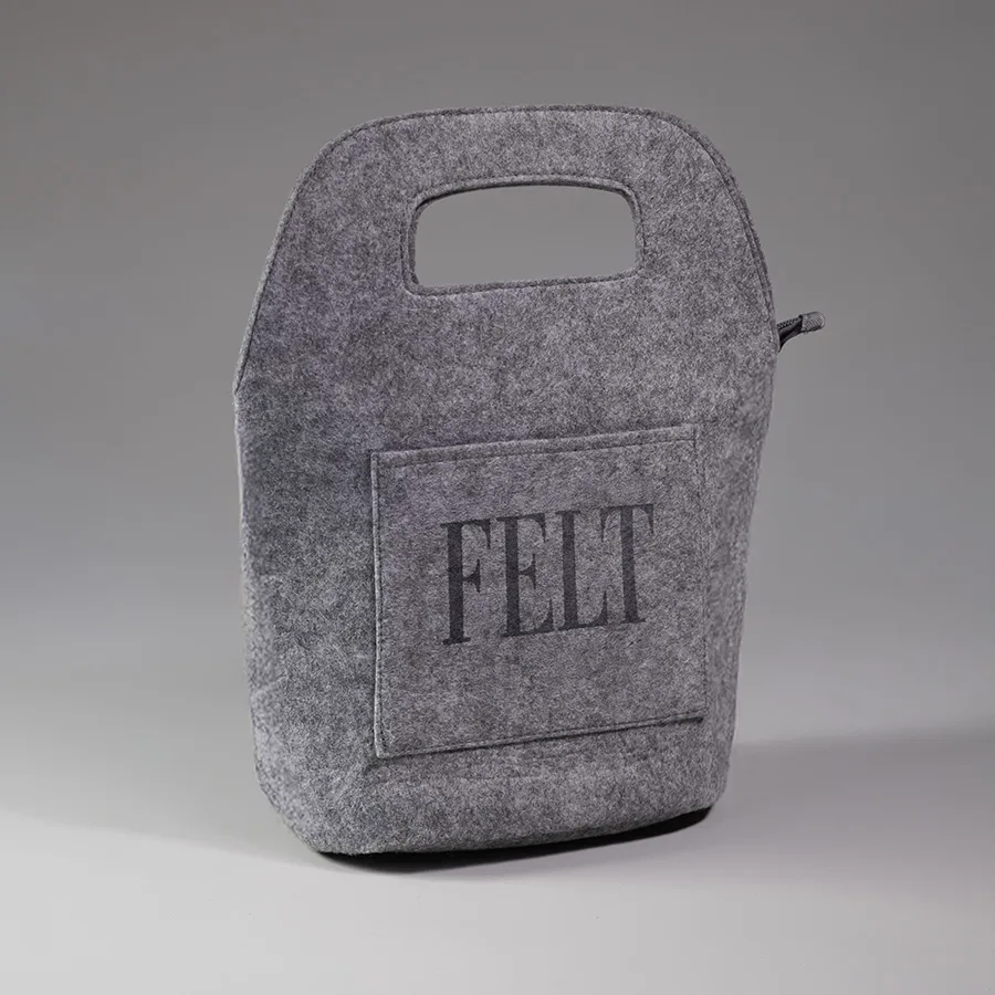 Термосумка "FELTY", 34 x 22 x 15 см, фетр, серый меланж