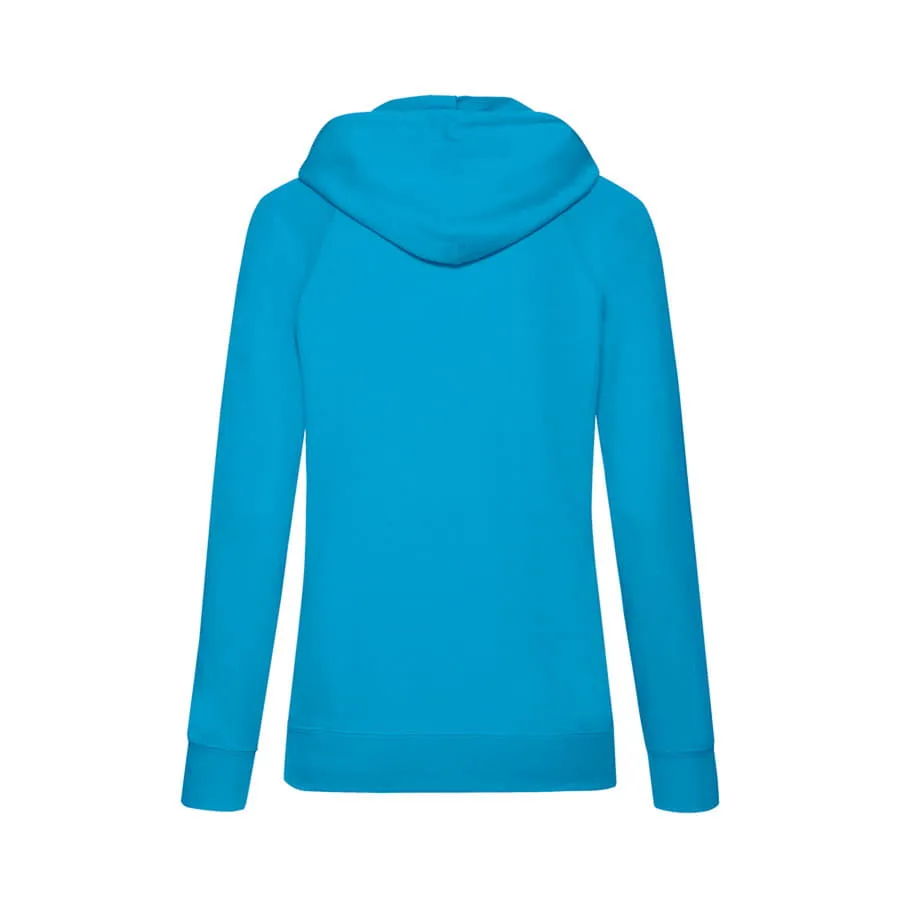 Толстовка женская без начеса LIGHTWEIGH HOODED SWEAT 240, голубой лазурный