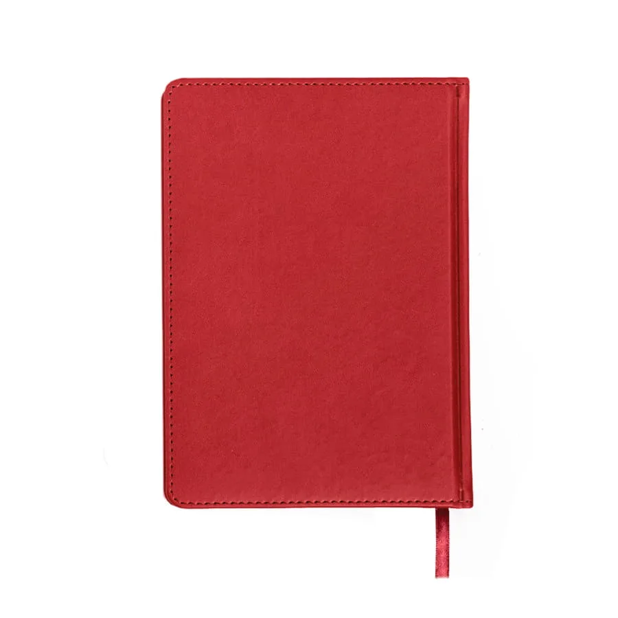 Ежедневник недатированный Campbell, формат А5,  в линейку, красный