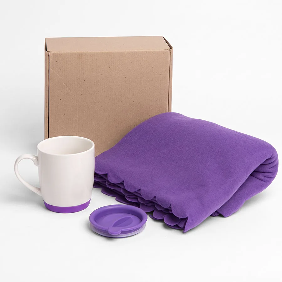 Плед PLAIN, 100х140 см, флис 150 гр/м2; 100% полиэстер, фиолетовый