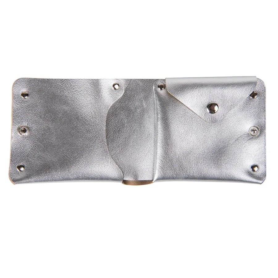 Портмоне кожаное  LOFT SILVER, серебристый
