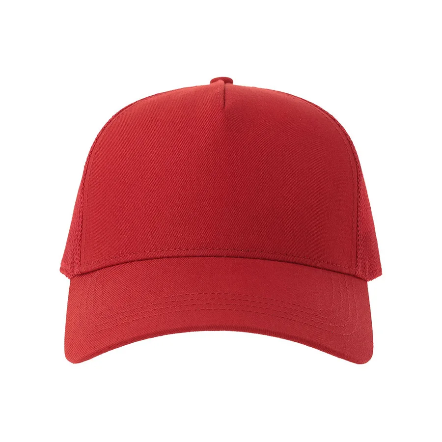Бейсболка RAPPER COTTON-S, 5 клиньев, пластиковая застёжка, красный