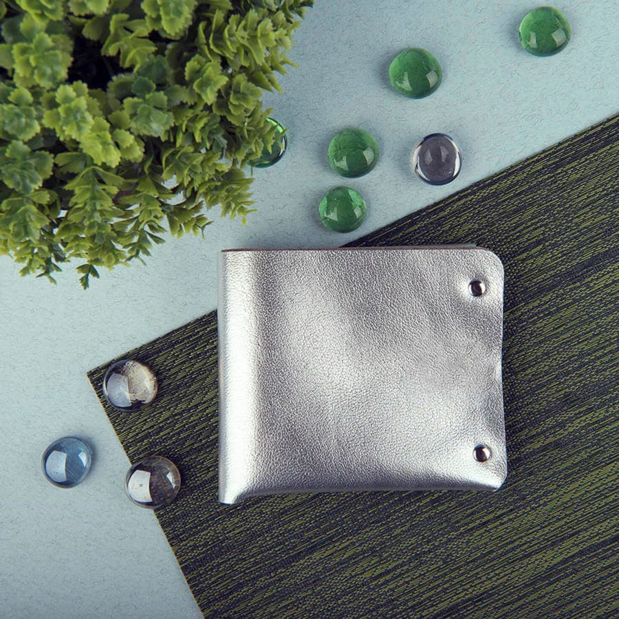 Портмоне кожаное  LOFT SILVER, серебристый