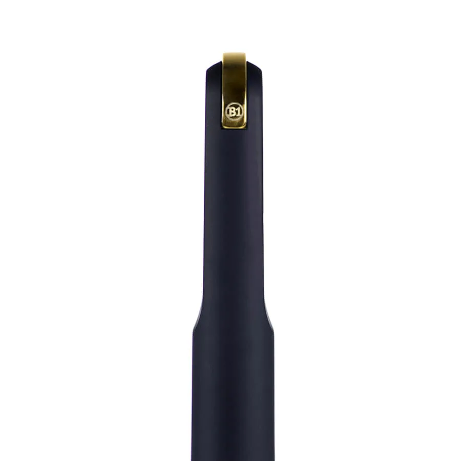 Ручка шариковая FARO, покрытие soft touch, синий, золотистый