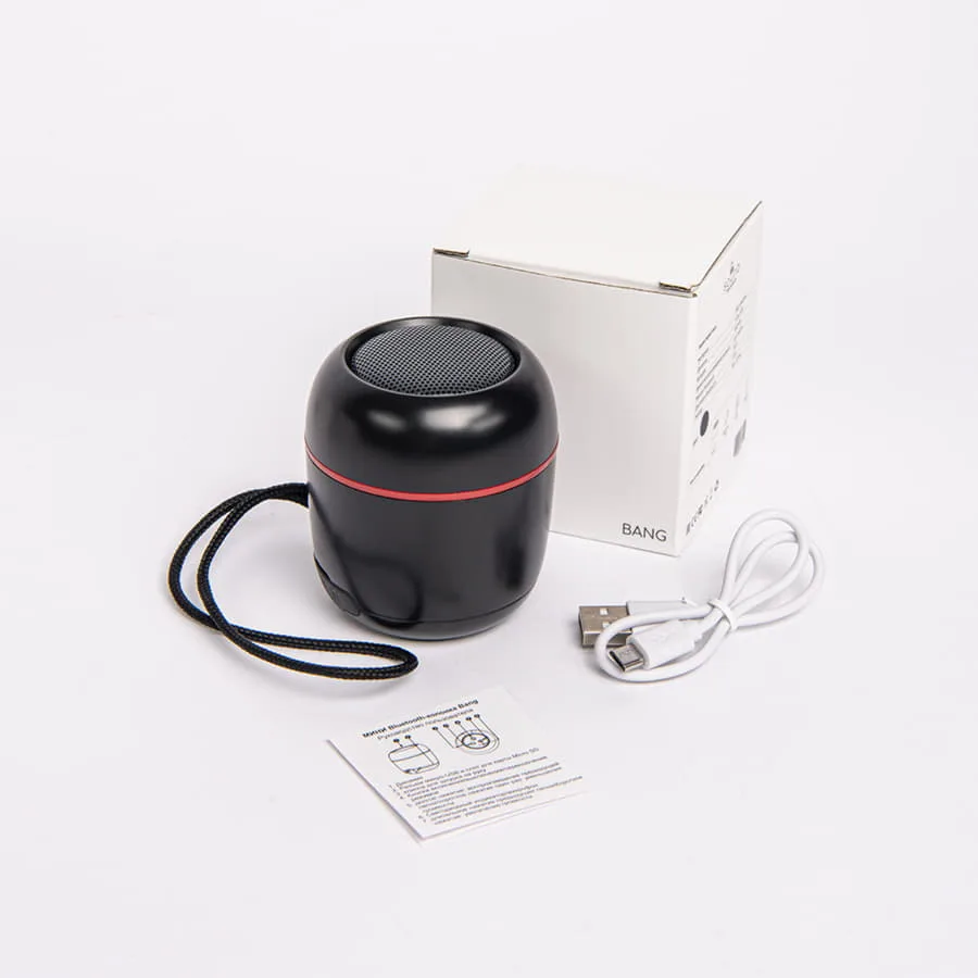 Портативная mini Bluetooth-колонка Sound Burger "Bang" белая, черный