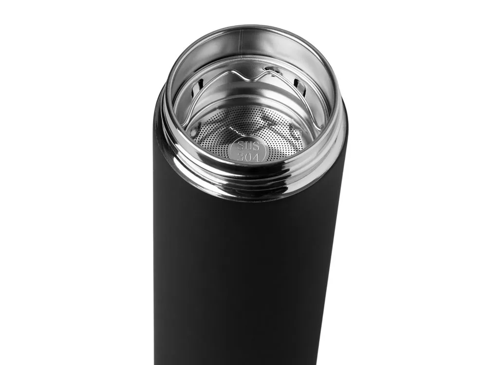 Вакуумный термос "Vacuum Flask C1", soft touch, 420мл, черный