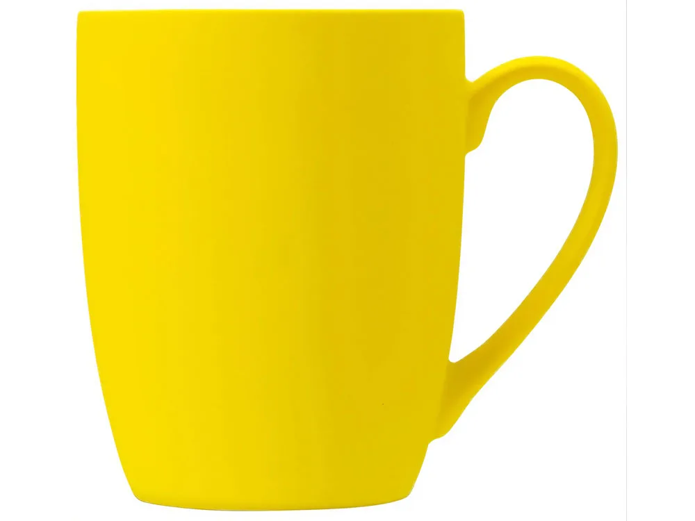 Кружка с покрытием soft-touch C1, желтый
