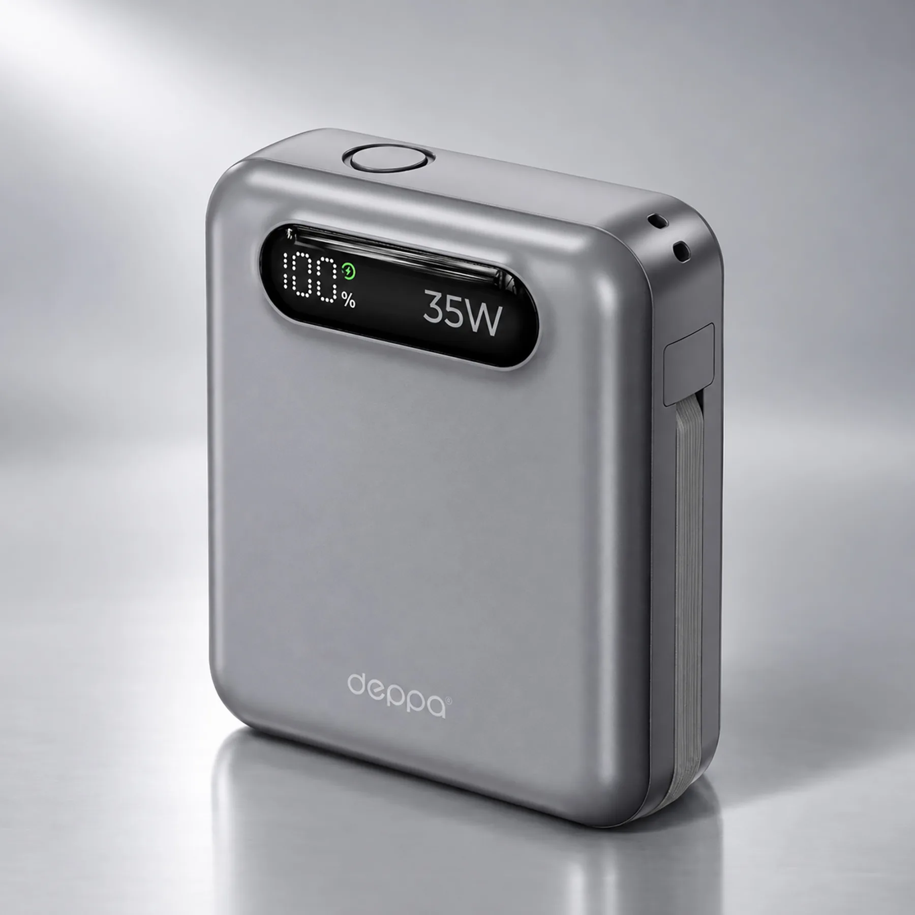 Внешний АКБ NRG Turbo Cable 10000 mAh, 35Вт, графит