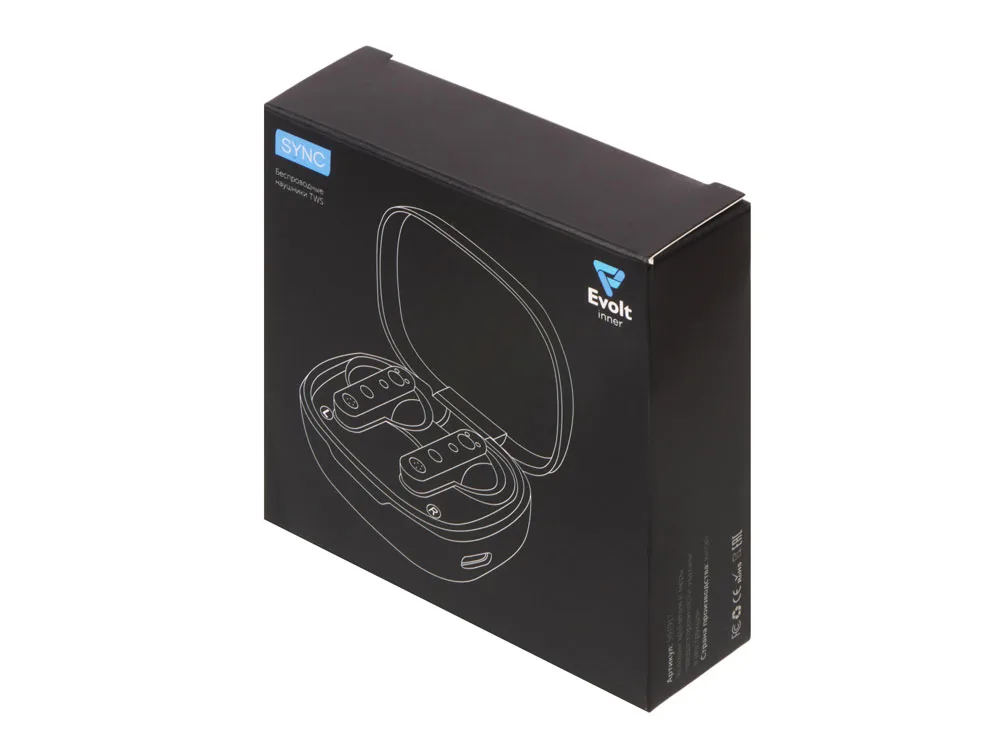 Беспроводные наушники TWS wireless "Sync", черный