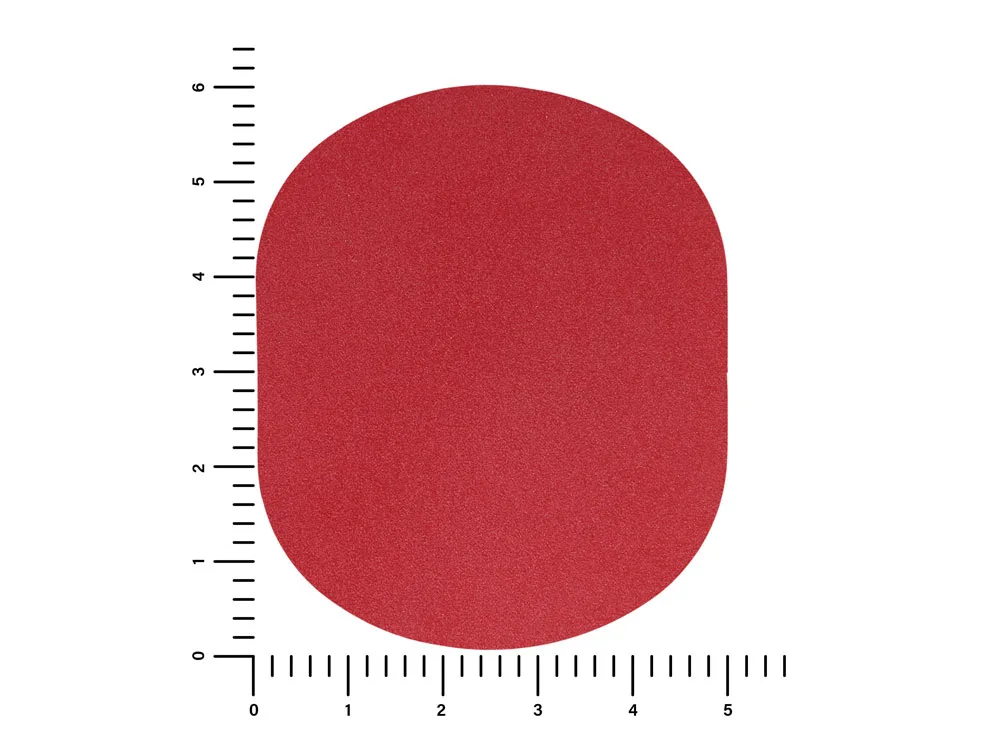 ПАТЧ ОВАЛ nubuk (красный) 6,0 х 5,0 см