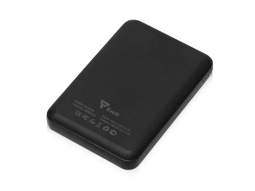 Портативное беспроводное зарядное устройство "Grind Air", 5000 mAh