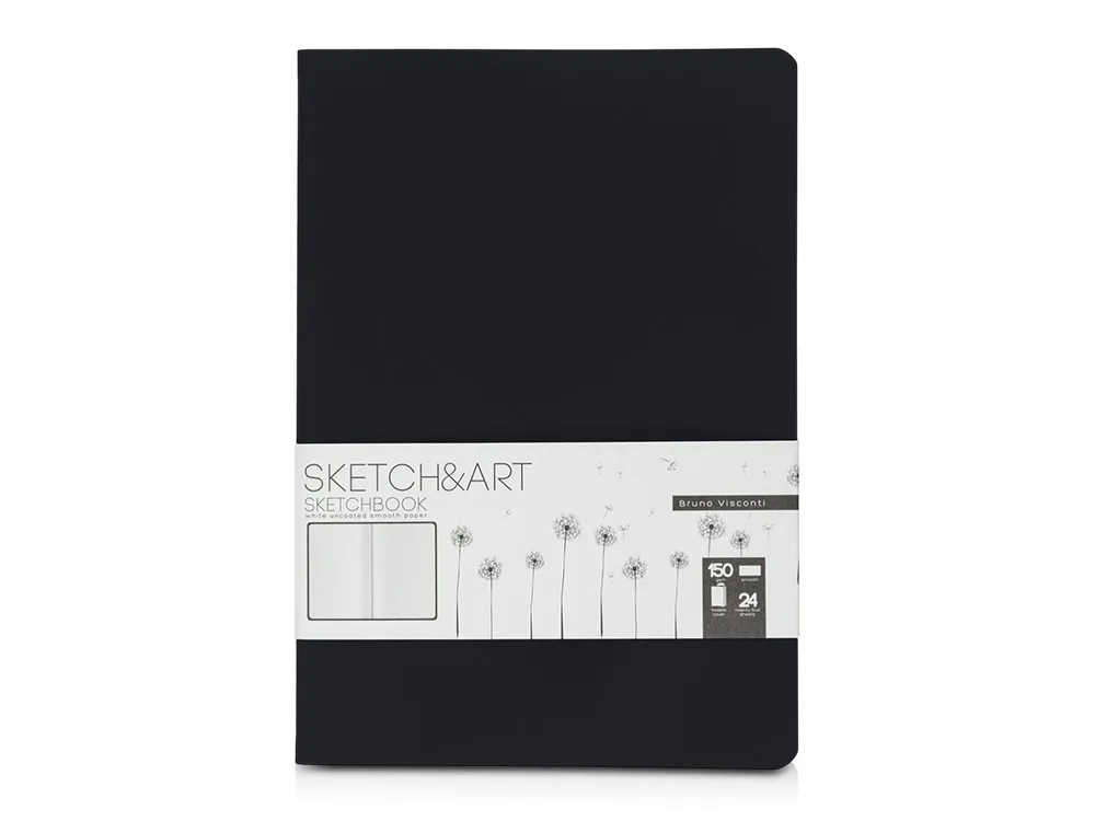 Скетчбук "Sketch & Art" в мягком переплете 147х210 мм, 24 л. белой бумаги 150 г/м2