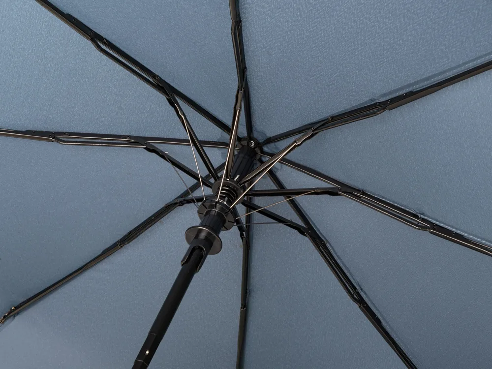 Зонт-полуавтомат Roof с куполом из переработанного пластика, антрацит 2165C