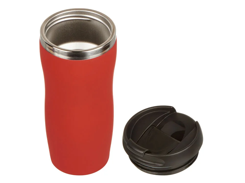 Термокружка "Double wall mug C1", soft touch, 350 мл, красный