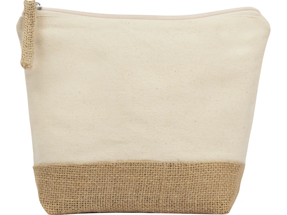 Косметичка "Jute" из хлопка и джута, натуральный