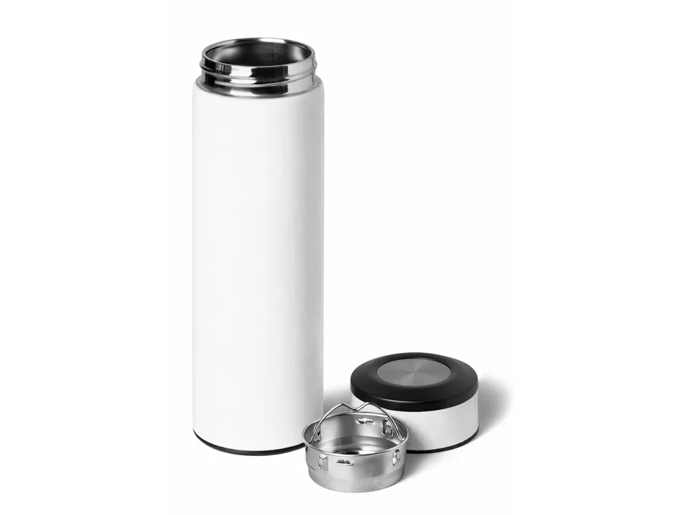 Вакуумный термос "Vacuum Flask C1", soft touch, 420мл, белый