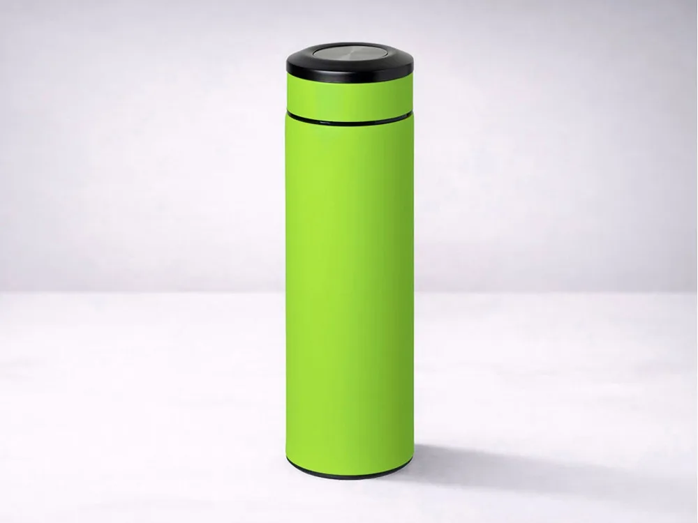 Вакуумный термос "Vacuum Flask C1", soft touch, 420мл, зеленое яблоко