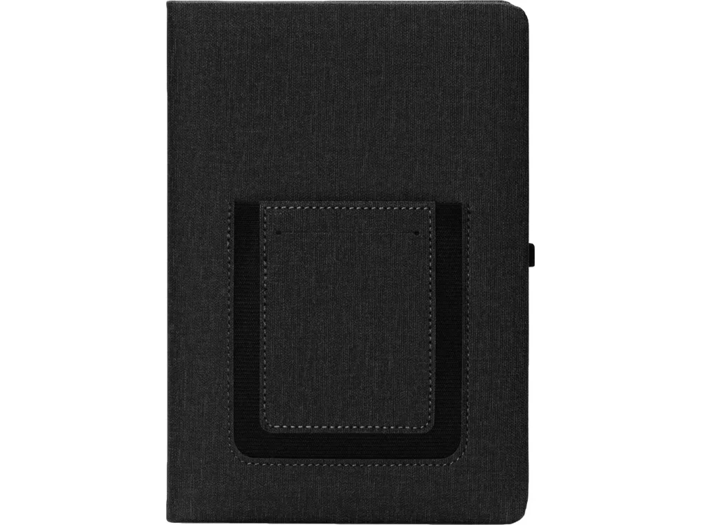 Блокнот "Pocket" 140*205 мм с карманом для телефона, черный