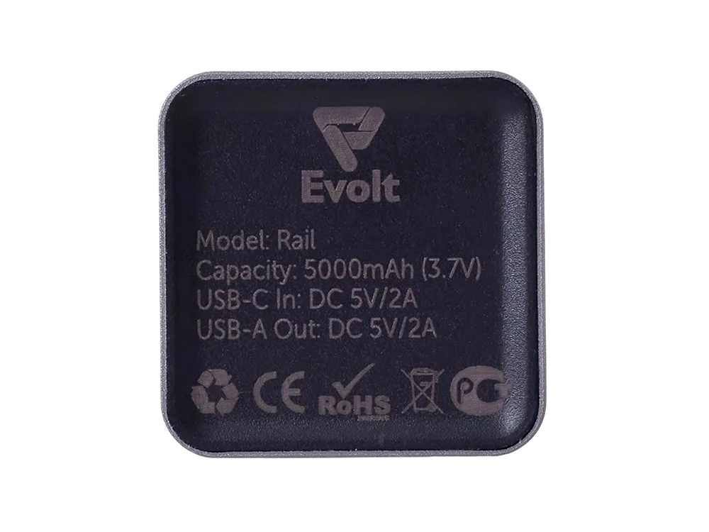 Внешний аккумулятор «Rail», 5000 mAh, темно-серый