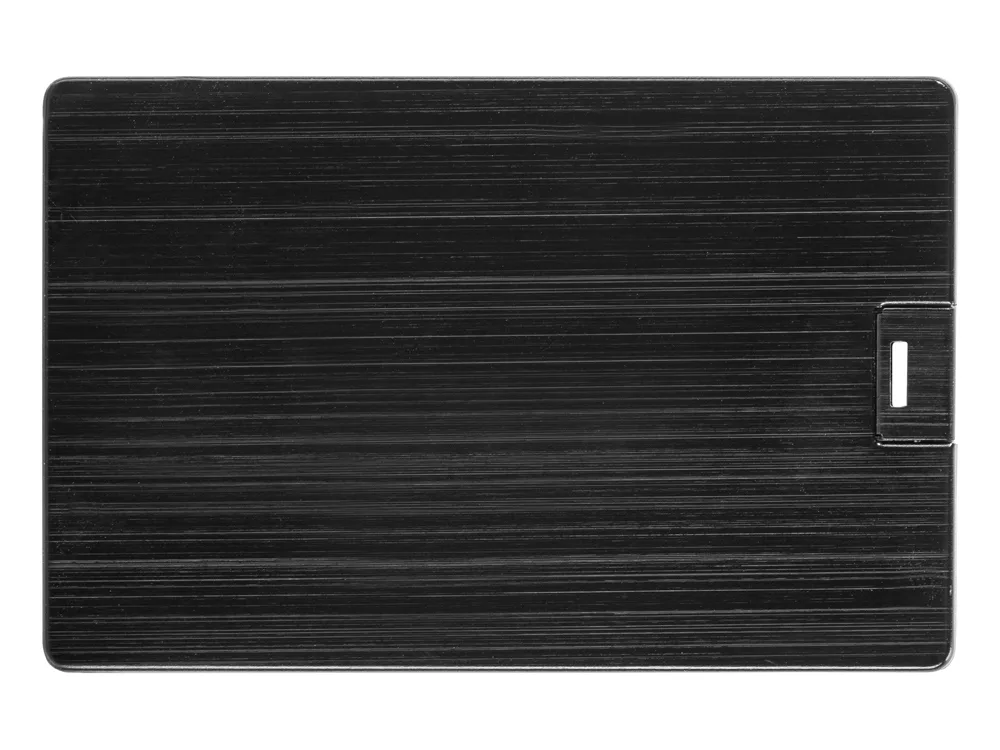 Флеш-карта USB 2.0 16 Gb в виде металлической карты "Card Metal", черный