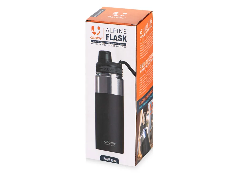 Вакуумная термобутылка «ALPINE FLASK», 530 мл, черный