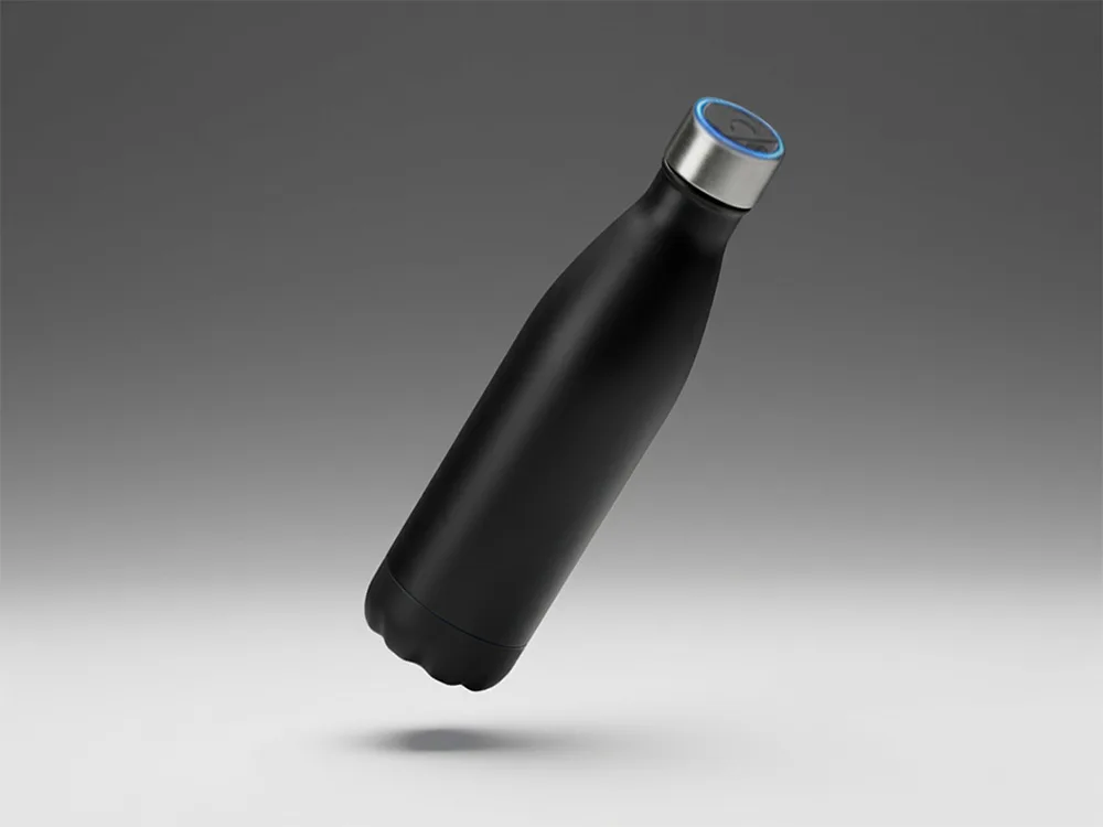 Вакуумная термобутылка с УФ-стерилизацией "Photon", черный, 500 мл