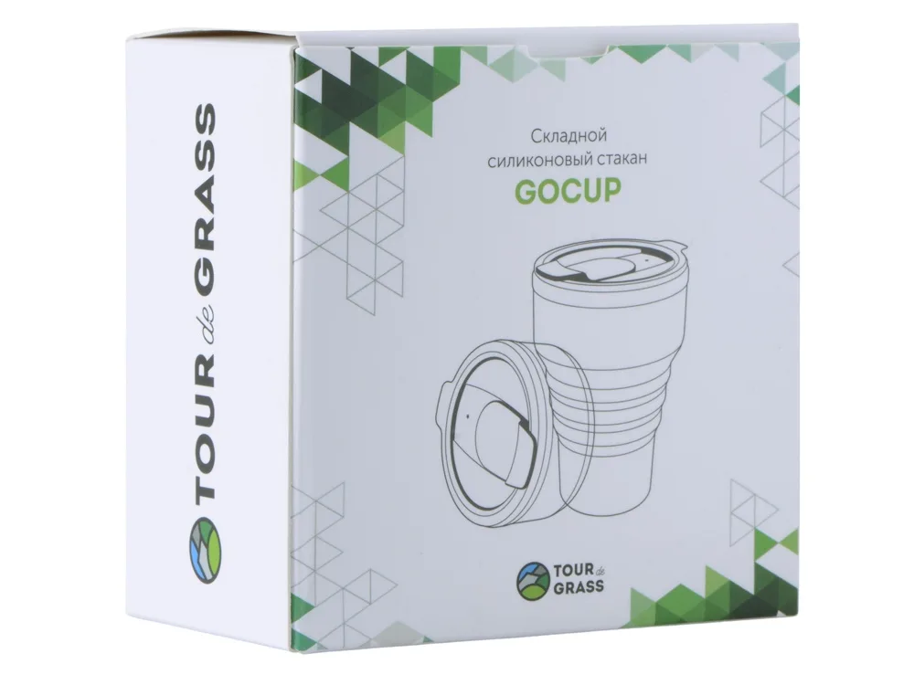 Силиконовый складной стакан "GoCup", темно-серый