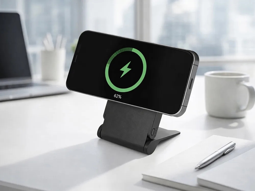 Внешний магнитный аккумулятор "MagnIQ", черный, 5000 mAh