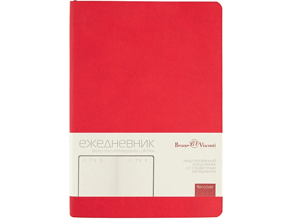 Ежедневник недатированный А5 "Megapolis Color Flex", красный
