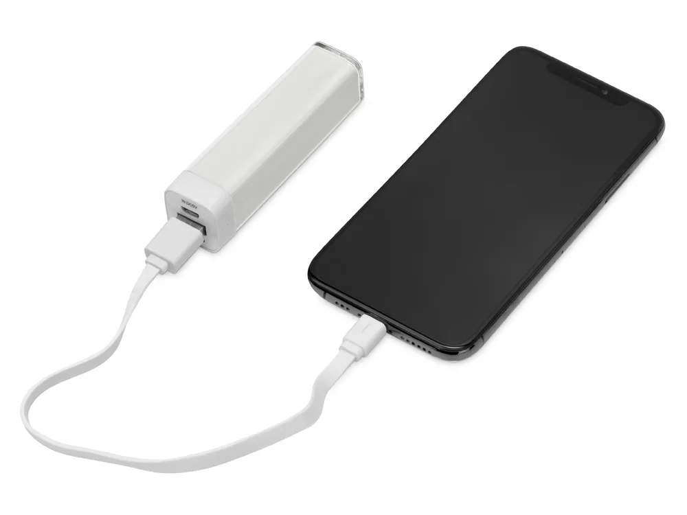 Портативное зарядное устройство "Ангра", 2200 mAh, белый