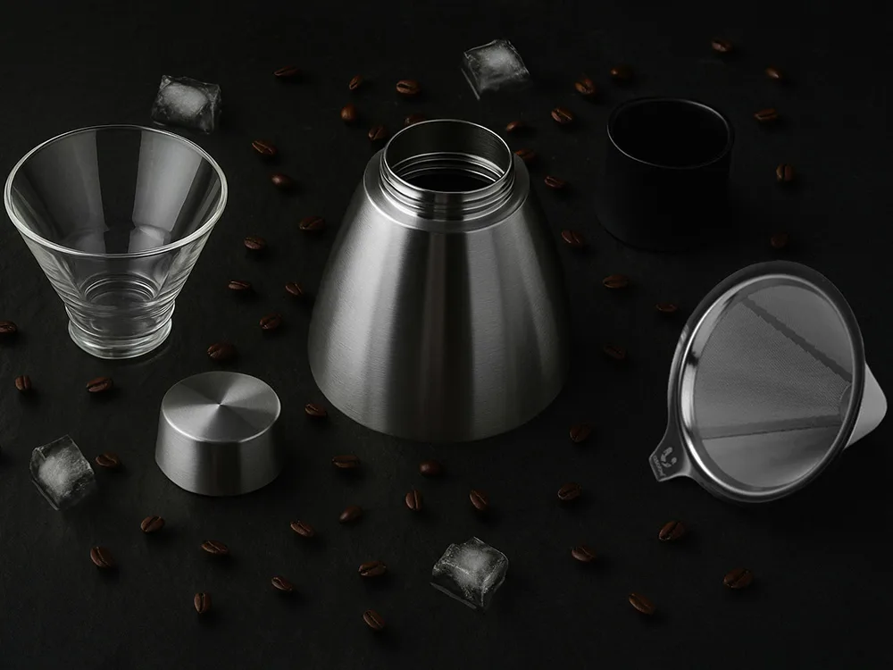Кофеварка POUR OVER, 1000 мл, серебристый/черный