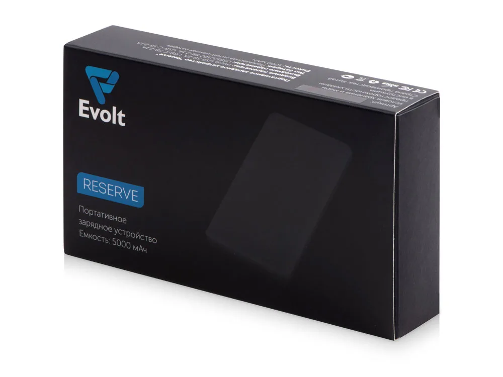 Портативное зарядное устройство «Reserve» с USB Type-C, 5000 mAh, черный