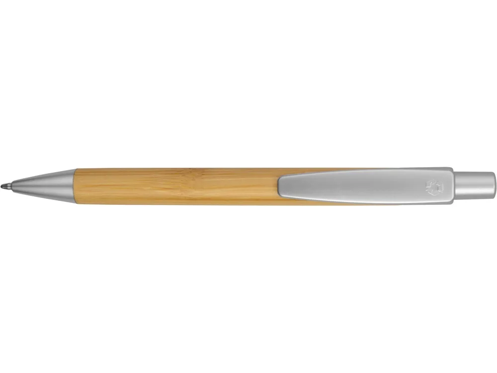 Ручка шариковая "Arasiyama" из бамбука, серебряный, синие чернила