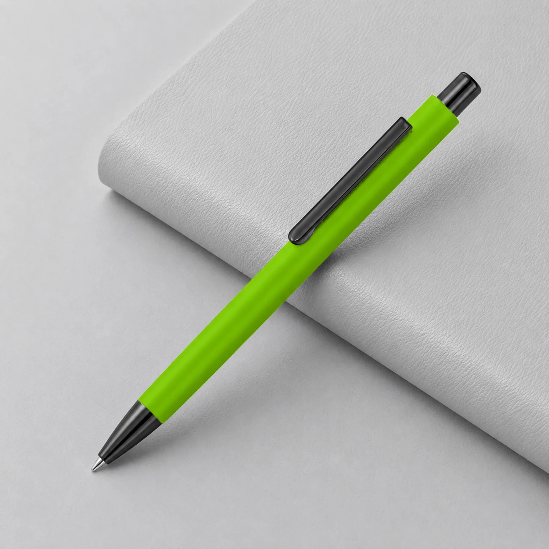 Металлическая шариковая ручка soft touch "Ellipse gum", светло-зеленый