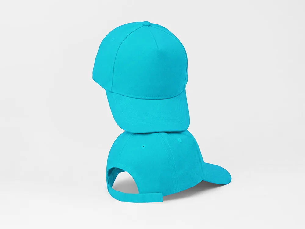Бейсболка "Poly" 5-ти панельная 120 гр, лазурный